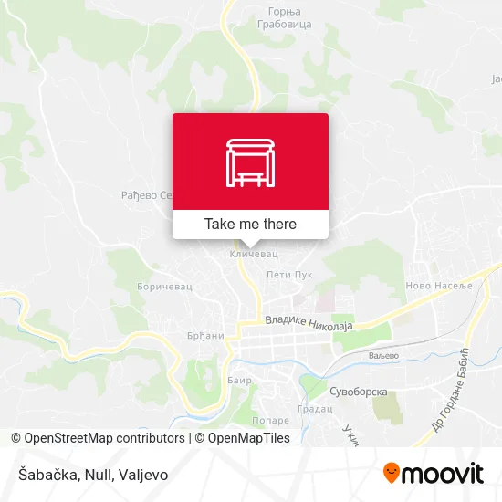 Šabačka, Null map