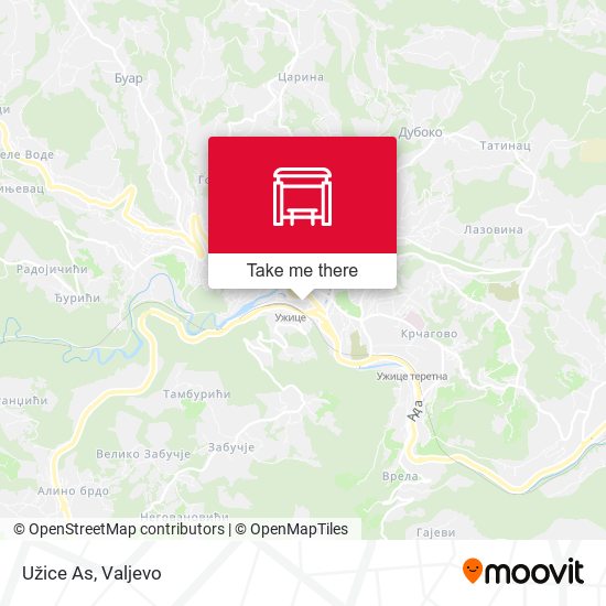 Užice As map