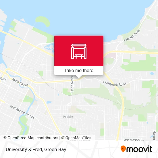 Mapa de University & Fred