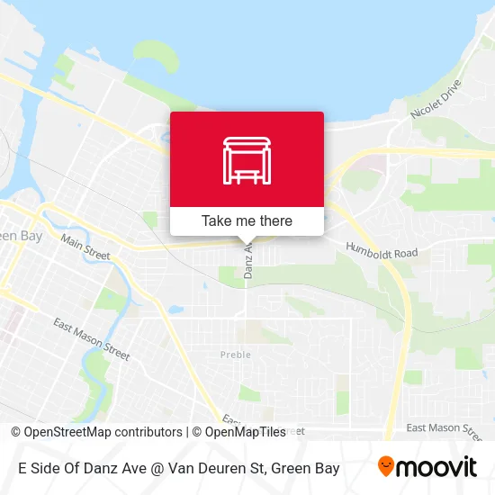 Mapa de E Side Of Danz Ave @ Van Deuren St