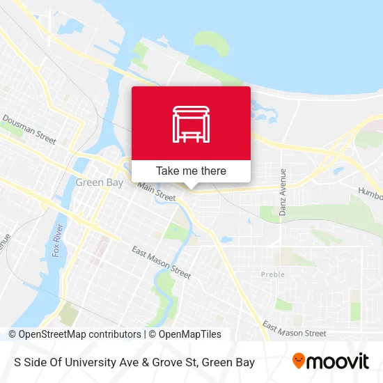 Mapa de S Side Of University Ave & Grove St