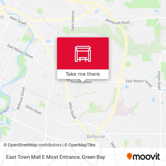 Mapa de East Town Mall E Most Entrance