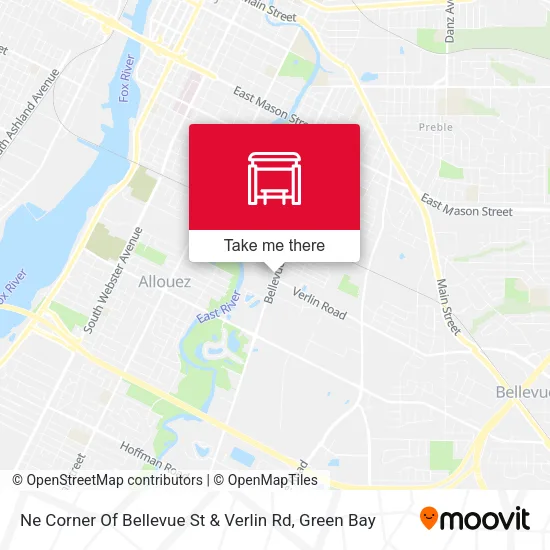 Mapa de Ne Corner Of Bellevue St & Verlin Rd