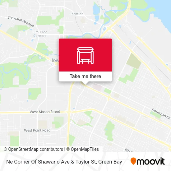 Ne Corner Of Shawano Ave & Taylor St map