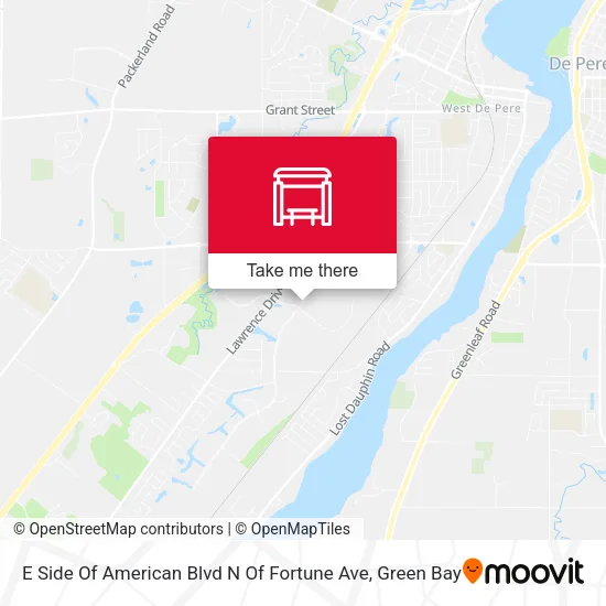 Mapa de E Side Of American Blvd N Of Fortune Ave
