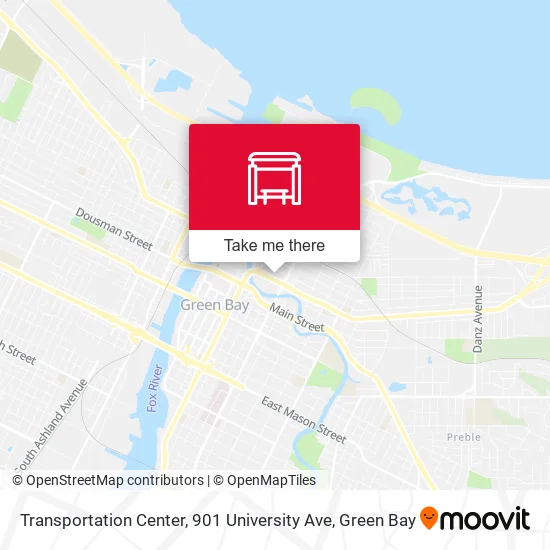 Mapa de Transportation Center, 901 University Ave
