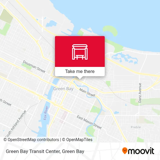 Green Bay Transit Center map