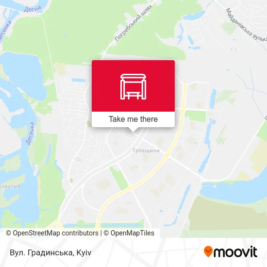 Карта Вул. Градинська