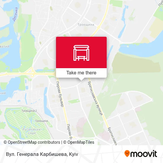 Карта Вул. Генерала Карбишева