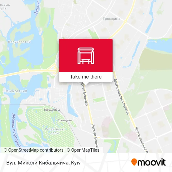 Карта Вул. Миколи Кибальчича