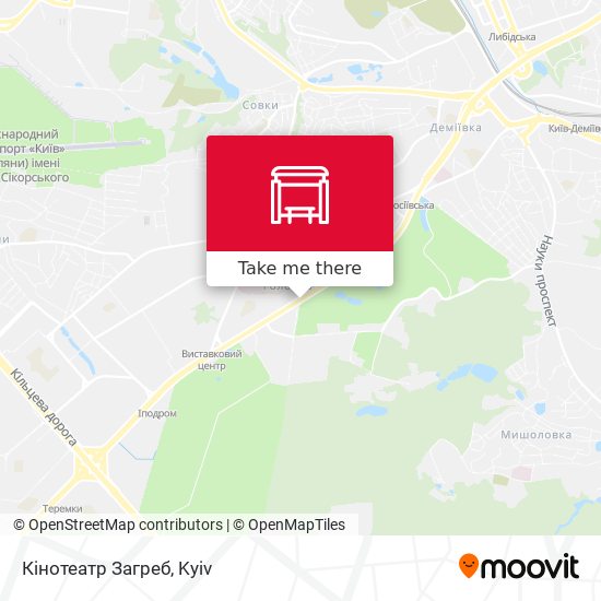 Карта Кінотеатр  Загреб