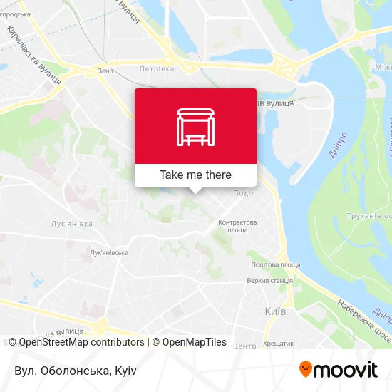 Карта Вул. Оболонська