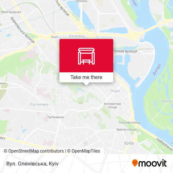 Карта Вул. Оленівська