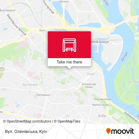 Карта Вул. Оленівська
