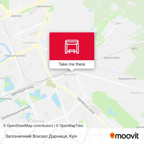 Карта Залізничний Вокзал Дарниця