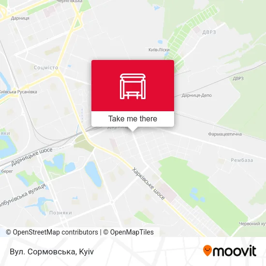 Карта Вул. Сормовська