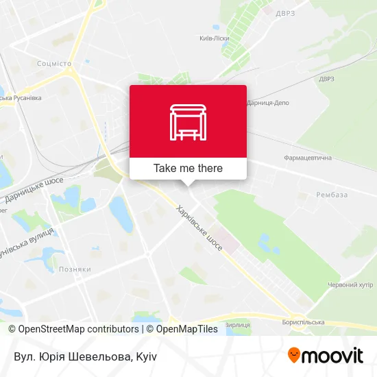 Карта Вул. Юрія Шевельова