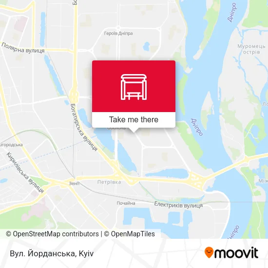 Карта Вул. Йорданська