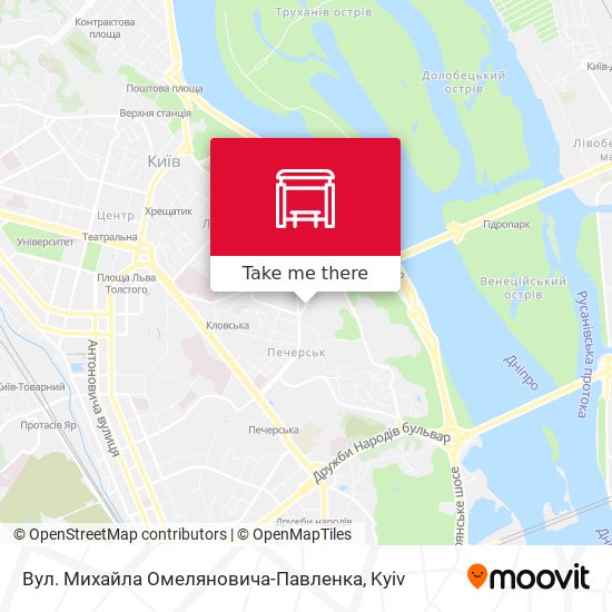 Карта Вул. Михайла Омеляновича-Павленка