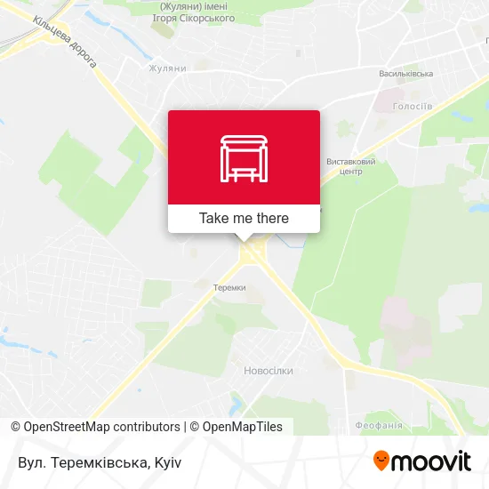 Карта Вул. Теремківська