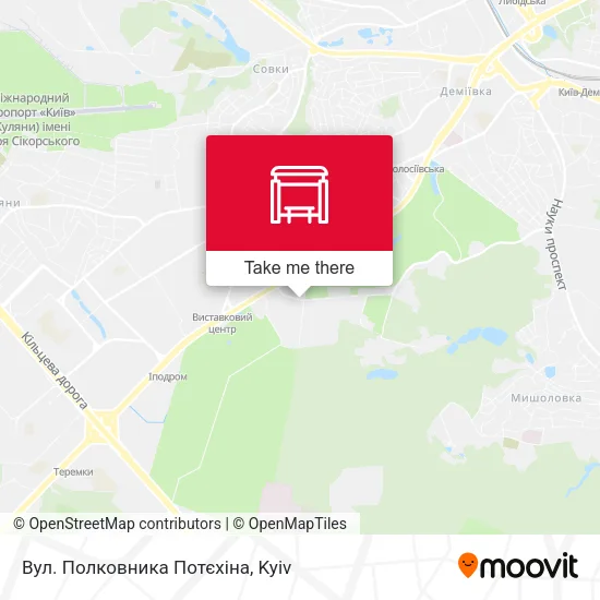 Карта Вул. Полковника Потєхіна