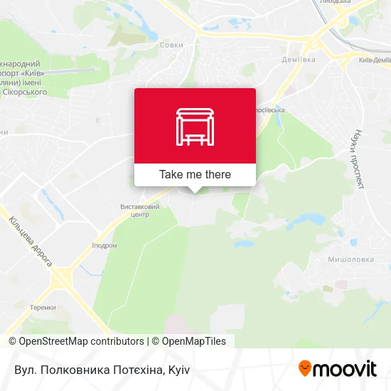 Карта Вул. Полковника Потєхіна