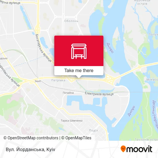Карта Вул. Йорданська