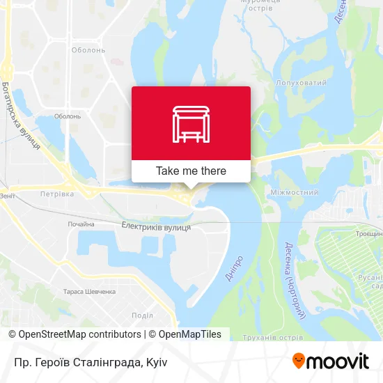 Карта Пр. Героїв Сталінграда