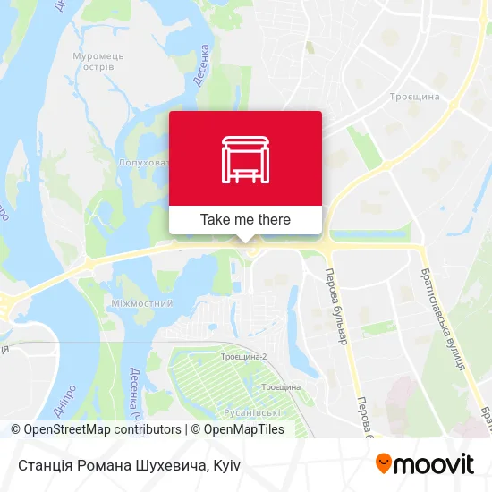 Карта Станція Романа Шухевича