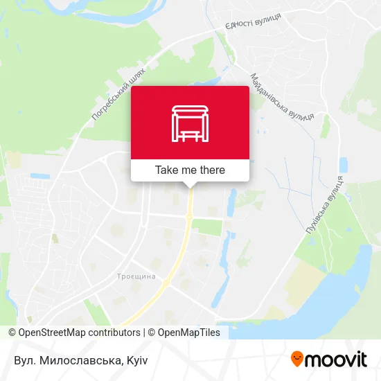 Карта Вул. Милославська