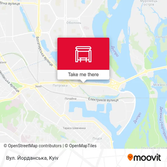 Карта Вул. Йорданська