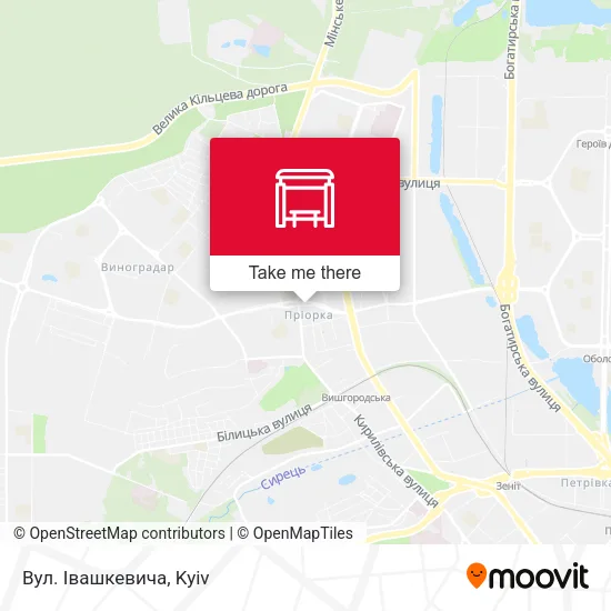 Карта Вул. Івашкевича
