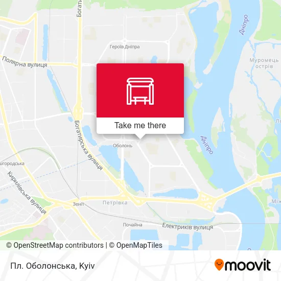 Карта Пл. Оболонська