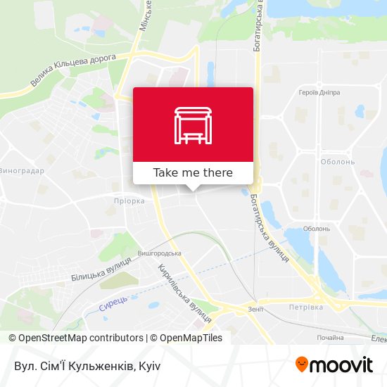 Вул. Сім'Ї Кульженків map