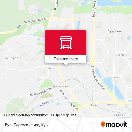 Карта Вул. Бережанська