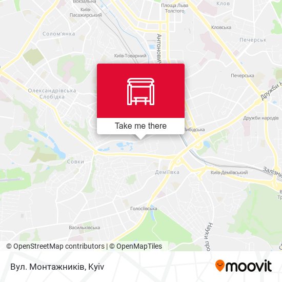 Вул. Монтажників map