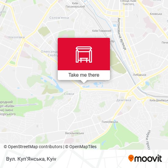 Карта Вул. Куп'Янська