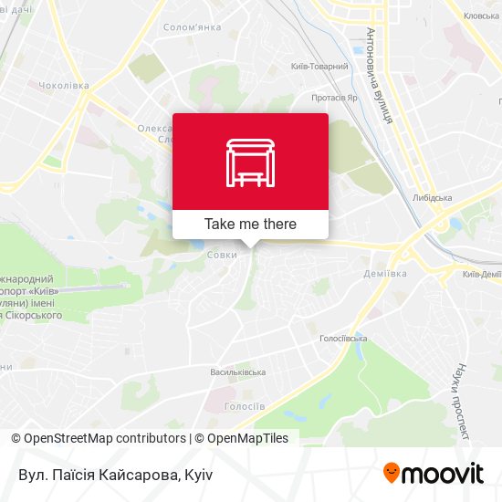 Вул. Паїсія Кайсарова map