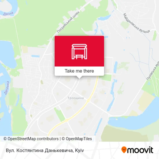 Вул. Костянтина Данькевича map