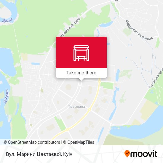 Карта Вул. Марини Цвєтаєвої
