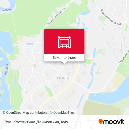 Карта Вул. Костянтина Данькевича