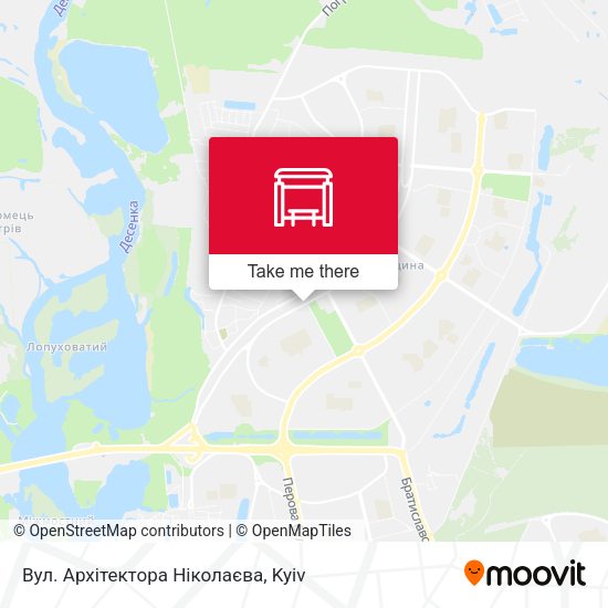 Карта Вул. Архітектора Ніколаєва