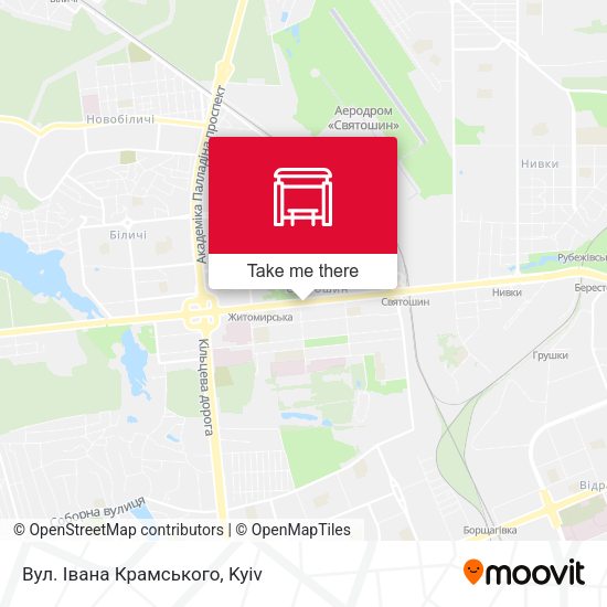 Карта Вул. Івана Крамського