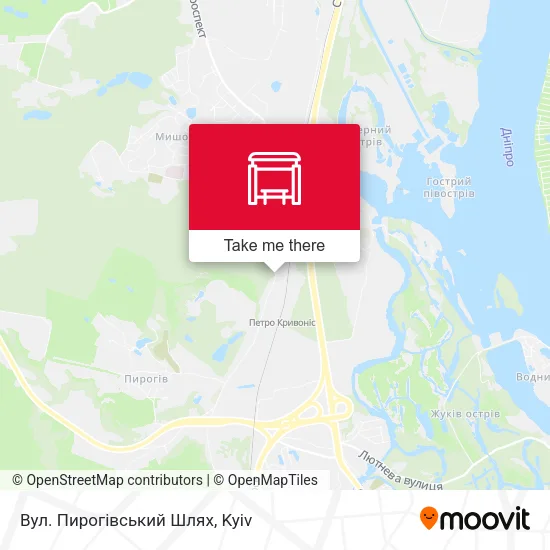Карта Вул. Пирогівський Шлях