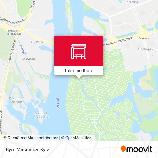 Карта Вул. Маслівка