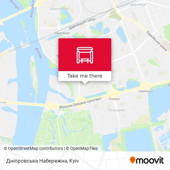 Дніпровська Набережна map