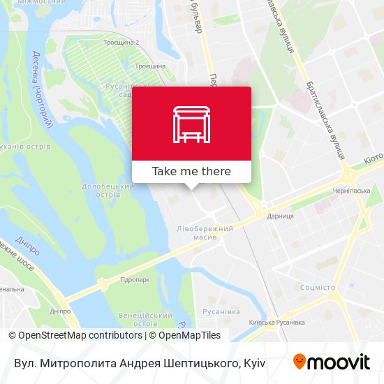 Вул. Митрополита Андрея Шептицького map