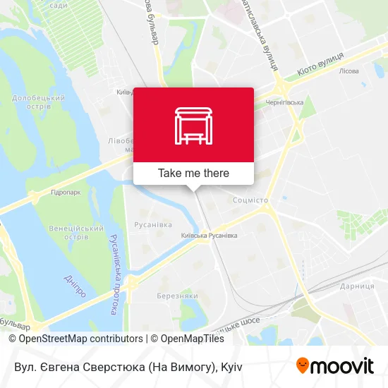 Карта Вул. Євгена Сверстюка (На Вимогу)