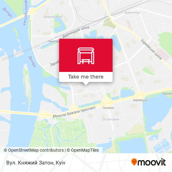 Вул. Княжий Затон map