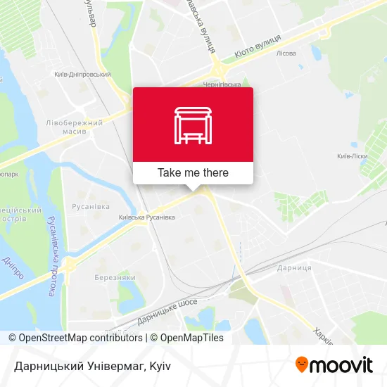 Карта Дарницький Універмаг